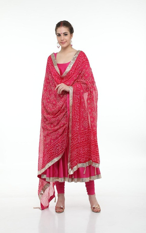 Mritsa Gota Patti Silk Lehenga Set - Red